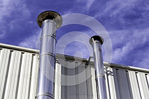 Industrial chimney smoke outlet