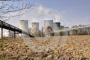 Industrial chimneys of power plant