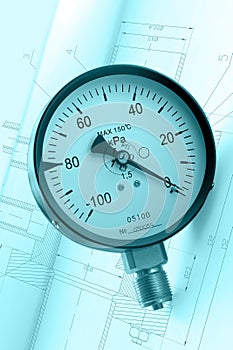 Industrial circular manometer