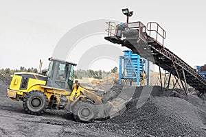 Industrial coal mining site in South Africa