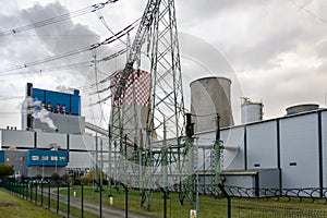 Industrial coal power plant in Lagisza in Silesia