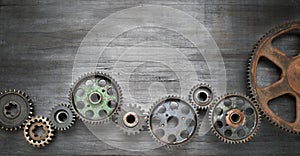 Industrial Cogs Technology Banner Background