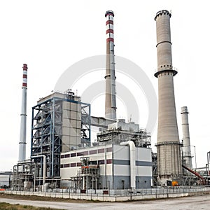 Industrial Complex isolated on white background