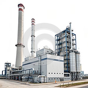 Industrial complex isolated on white background