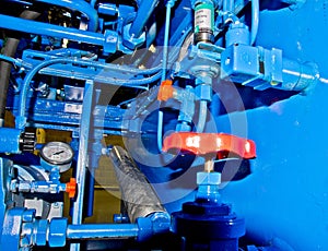 Industrial compressor pipework photo