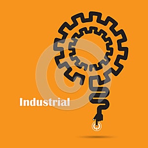 Industrial concept.Creative industrial abstract vector logo design template.