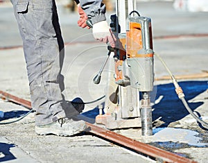 Industrial concrete drilling