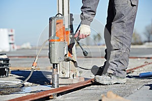 Industrial concrete drilling