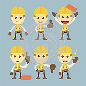 Industrial Construction Worker character