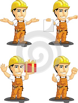 Industrial Construction Worker Customizable Mascot