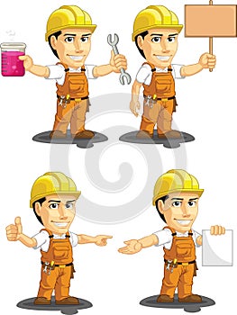 Industrial Construction Worker Customizable Mascot