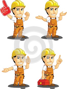 Industrial Construction Worker Customizable Mascot