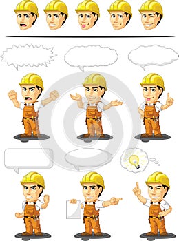 Industrial Construction Worker Customizable Mascot