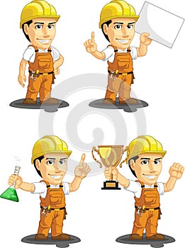 Industrial Construction Worker Customizable Mascot