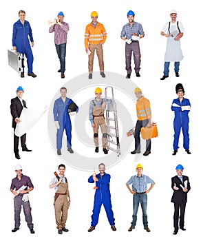 Industrial construction workers