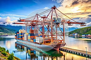 Industrial Container Cargo Freight Ship