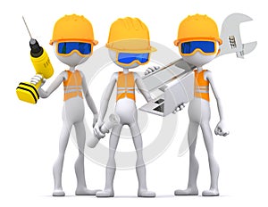 Industrial contractors workers team photo