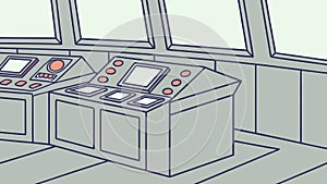 Industrial Control Panel with Buttons and Indicators, vector design Generative AI