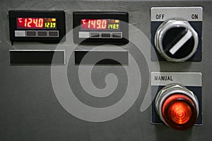 Industrial control panel installation button