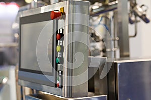 Industrial control panel with a touch screen