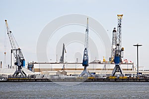 Industrial cranes and transshipment photo