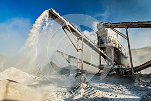 Industrial crusher - rock stone crushing machine photo