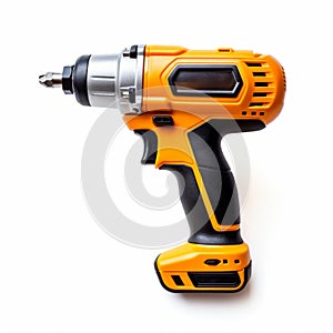 Industrial Design Cordless Drill On White Background