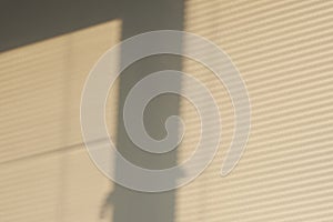 Industrial design window sunlight parallel lines shadows. Light and shadow from the window. Thin lines of light on the