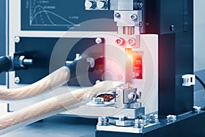 Industrial device for welding and inspection of electronic components and circuits, industrial concept