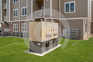 Industrial Diesel Generator. Standby generator. photo