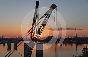 Industrial district of Kiev view from Rybalskii bridge