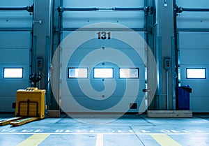 Industrial doors in warehouse