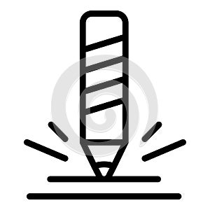 Industrial drill icon outline vector. Oil rig