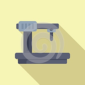 Industrial drill machine icon flat vector. Design beam