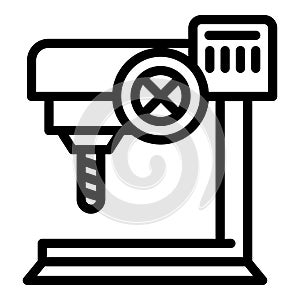 Industrial drilling machine icon, outline style