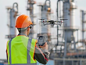 Industrial Drone Inspection by Engineer