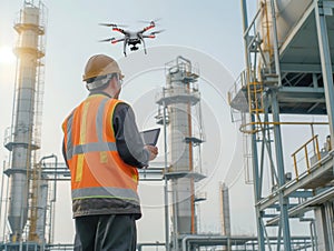 Industrial Drone Monitoring by Engineer