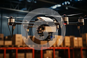 Industrial drone technology streamlines logistics, ensuring efficient home delivery for products photo