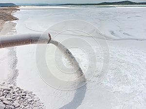 Industrial effluent, pipeline discharging liquid industrial waste