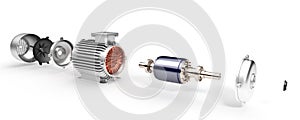 Industrial electric motor photo