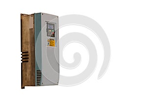 Industrial electricity inverters used in a factory on white background,controler