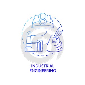 Industrial engineering blue gradient concept icon