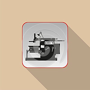 Industrial equipment. Conditional sign. Vector icon.