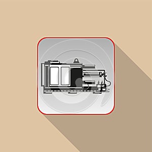 Industrial equipment. Conditional sign. Vector icon.