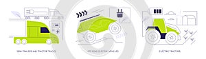 Industrial EV abstract concept vector illustrations.