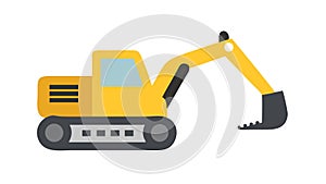 Industrial Excavator Icon for Digging and Construction, vector design Generative AI