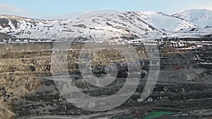 Industrial explosion in a quarry