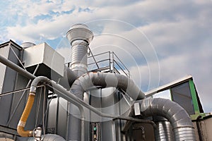 Industrial factory air filtration system.