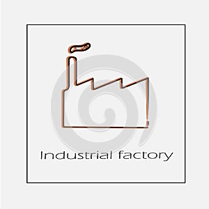 Industrial factory vector icon eps 10. Simple isolated outline illustration