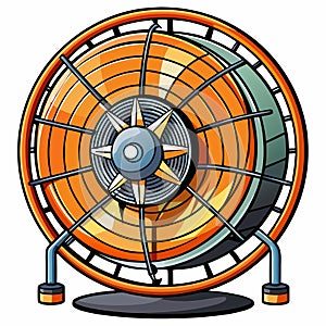 Industrial Fan with Cage